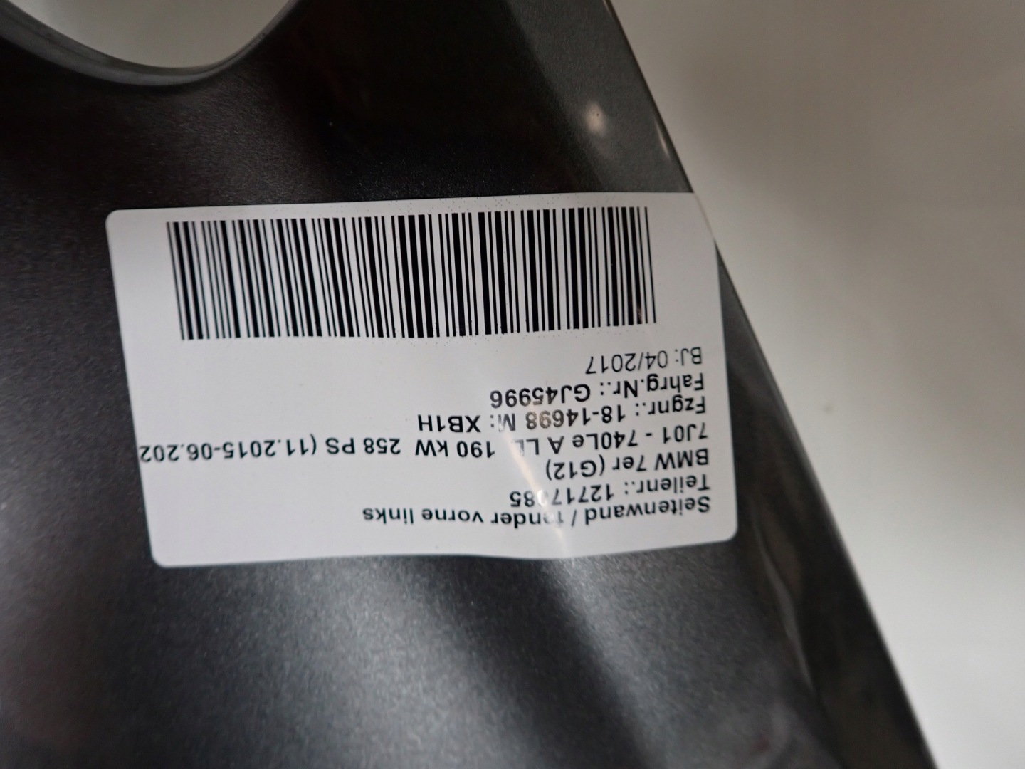 BMW 7 G11 G12 15-22 fender left front front ELEKTRYK