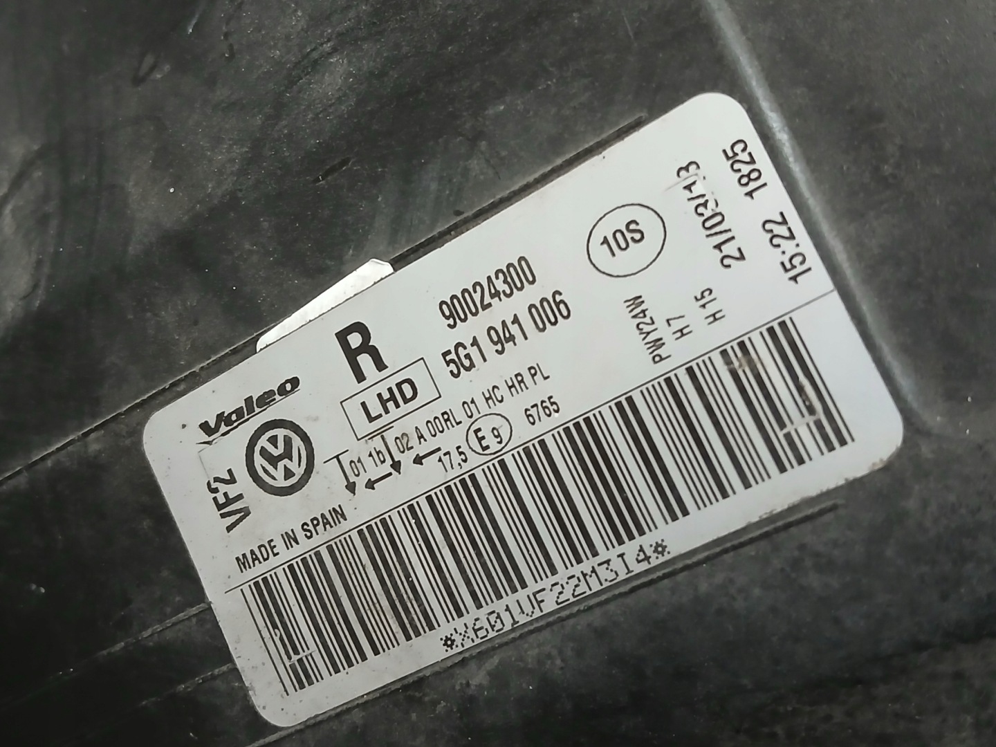light front right VW GOLF VII 7 5G 13-17 5G1941006