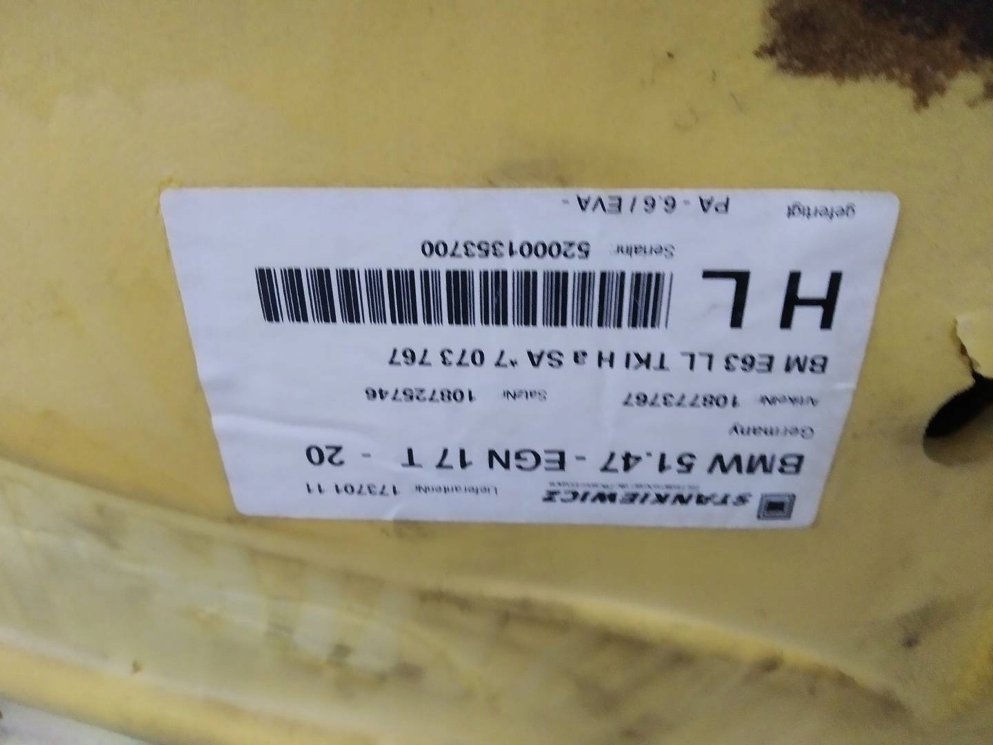 SZöNYEG bent DYWAN far Bmw Seria 6 II (2003-2010) E63/64