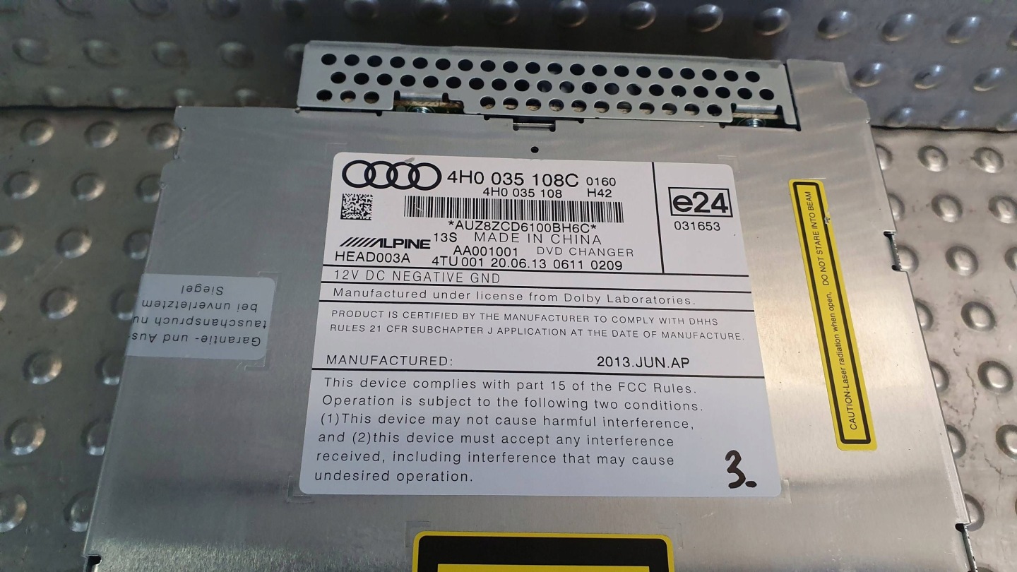 changer PLYT DVD CD AUDI OE A4 A6 A7 A8 02- 4H0035108C