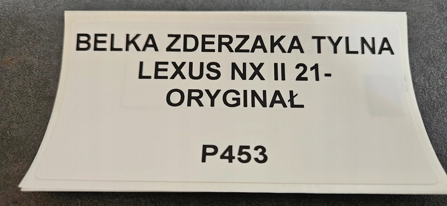 bumper support rear part LEXUS NX II 21- original