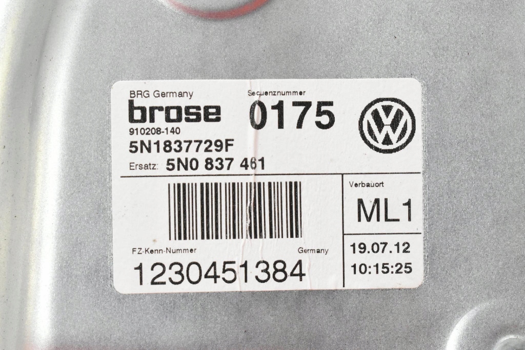 window regulator left front EU 5N0837755 VW TIGUAN 1 and 11-17