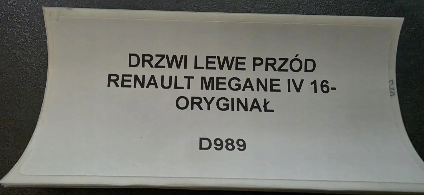 dveře levý předek RENAULT MEGANE IV 16- originál