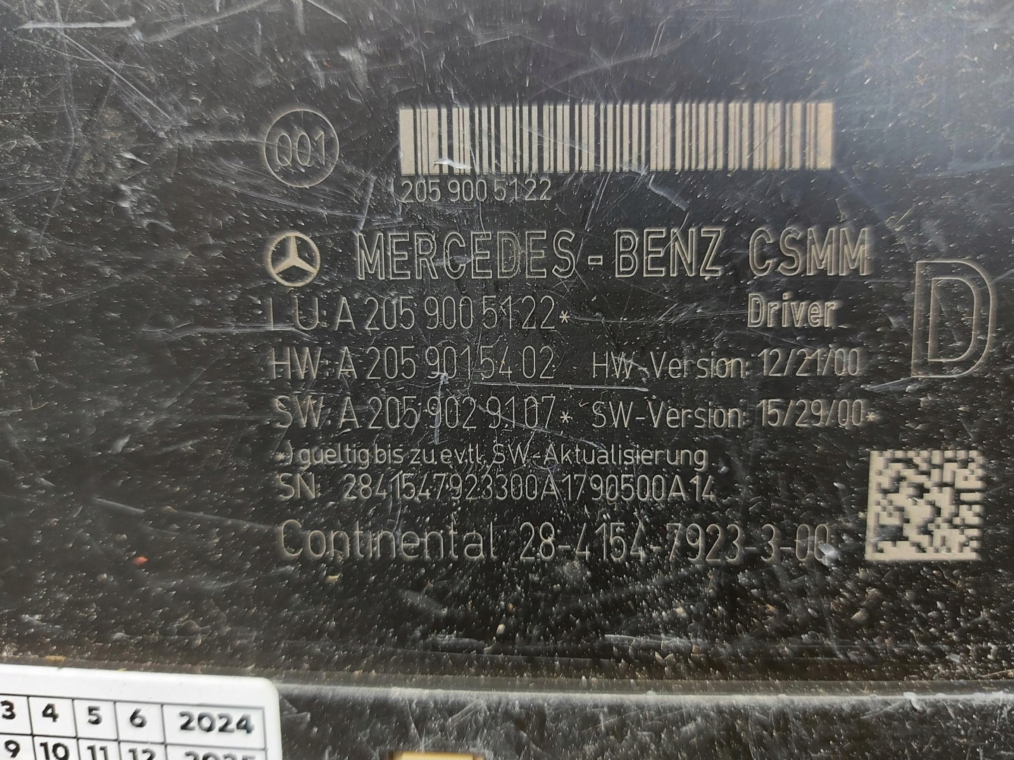 Mercedes W253 GLC module control unit seat A2059005122