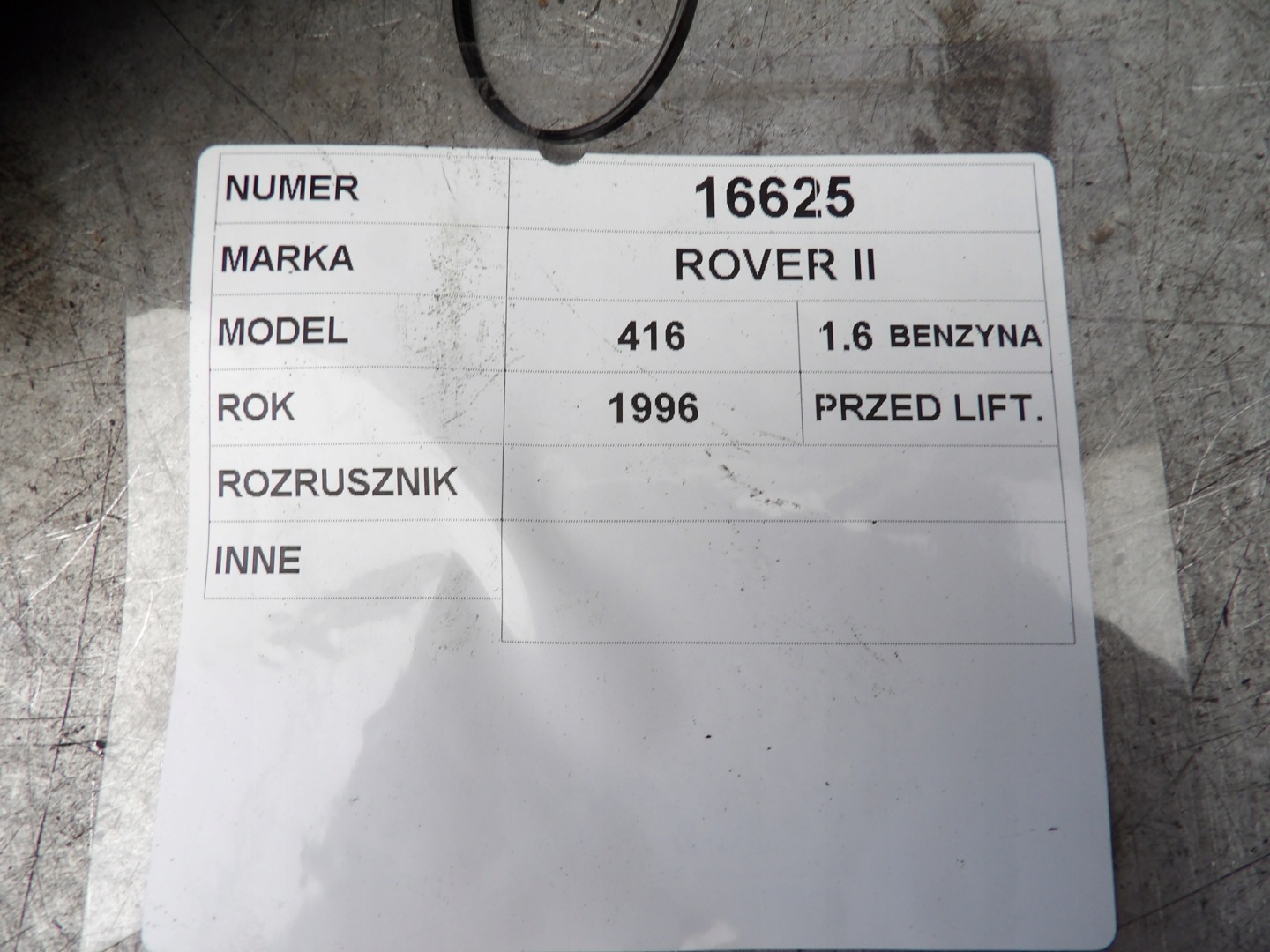 Rover II 416 starter 63223103 E80E