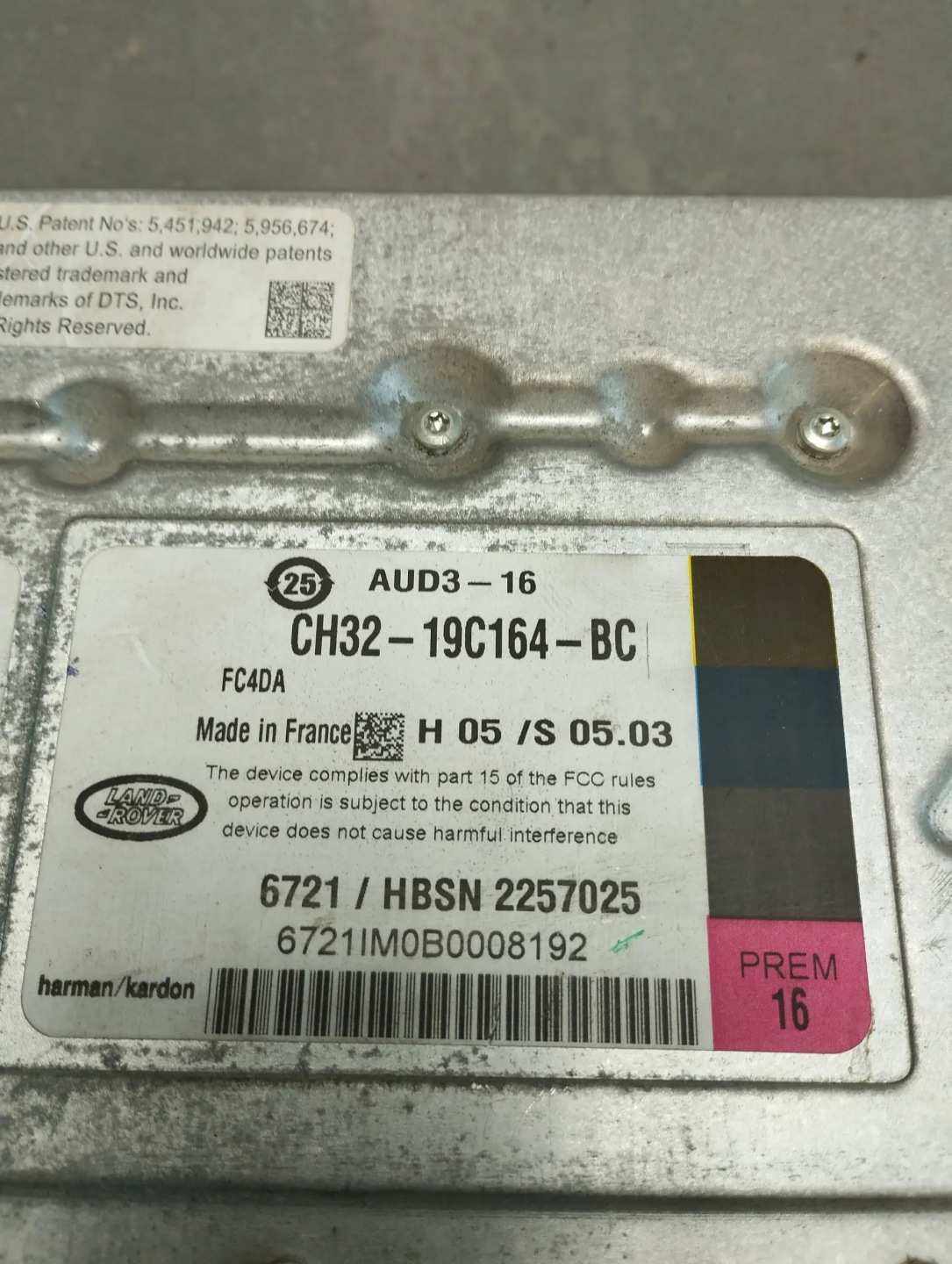 Land Rover Range Rover Sport L320 amplifier HARMAN CH3219C164BC