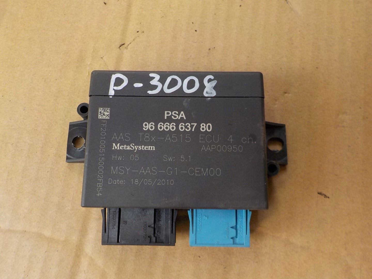 modulo Centralina czujnikow parcheggio pdc peugeot 3008 e 9666663780