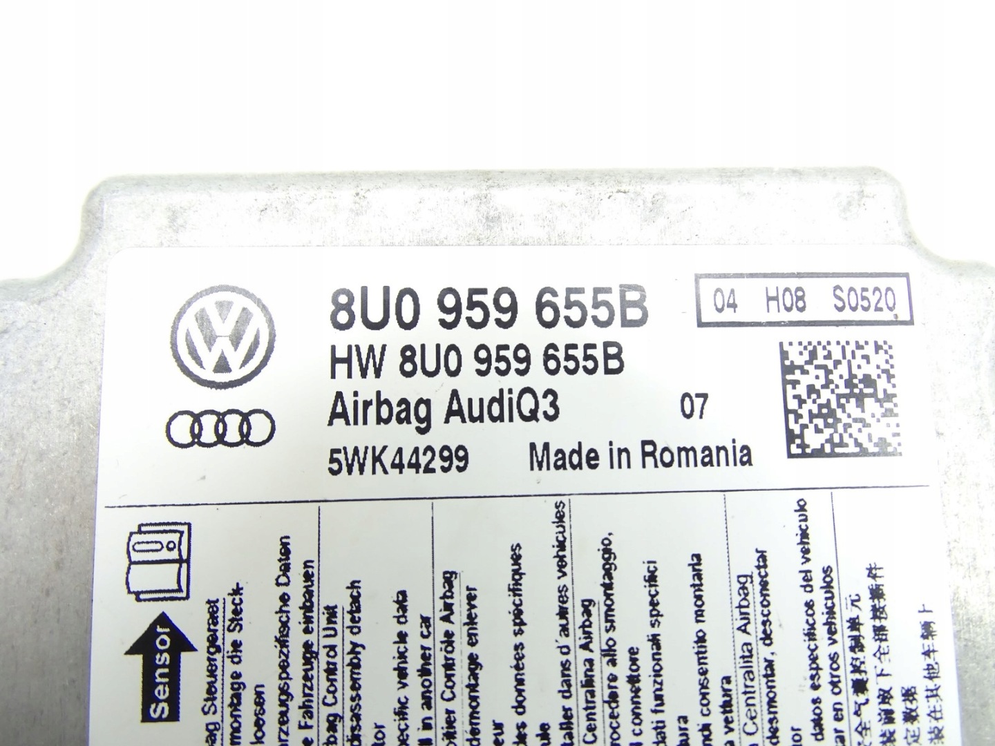 Module SENSOR Airbag Airbag AUDI Q3 8U 11- 8U0959655B