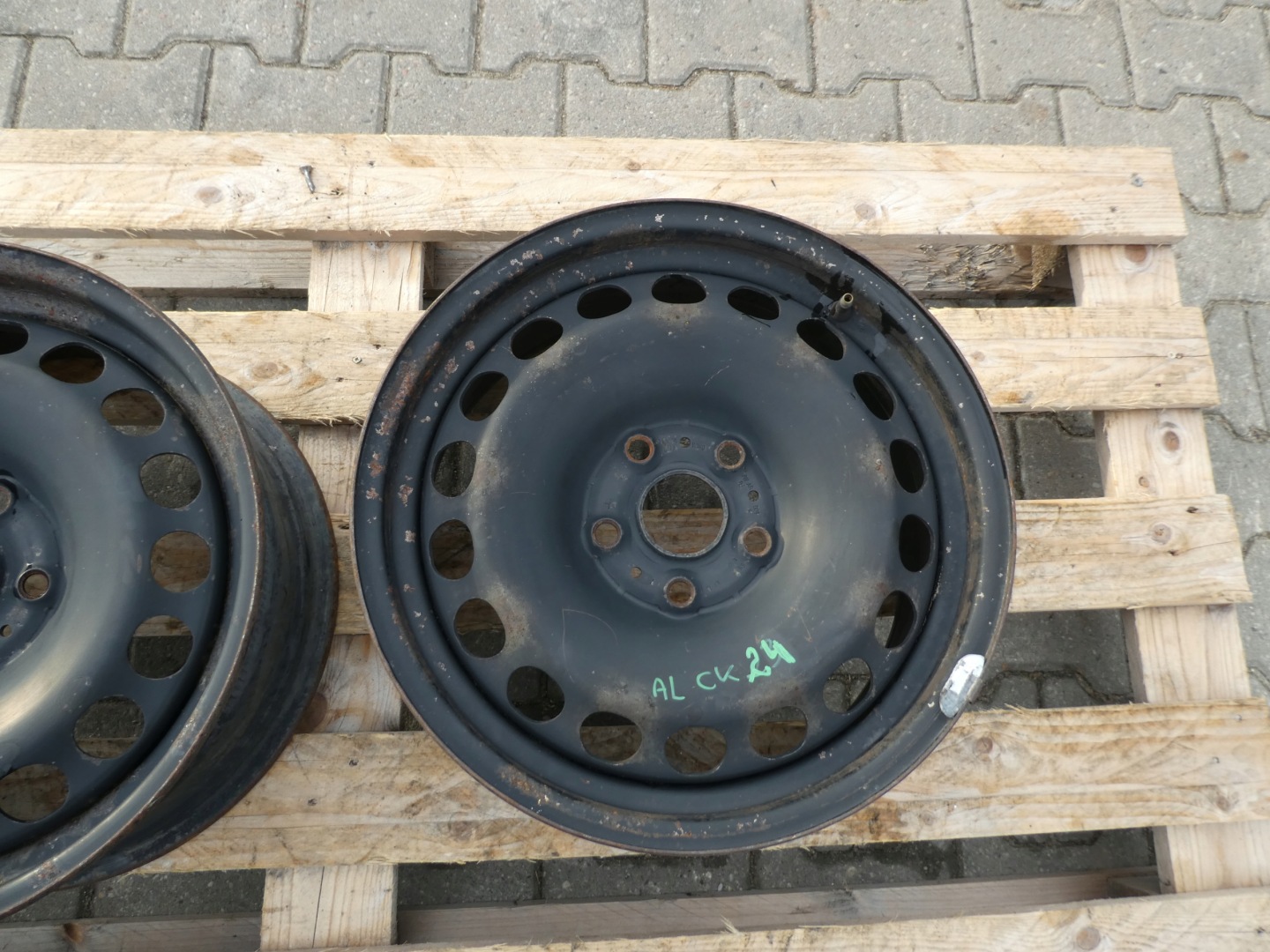 2X CERCHI FERRO VW 5X112 16 7N0601027A