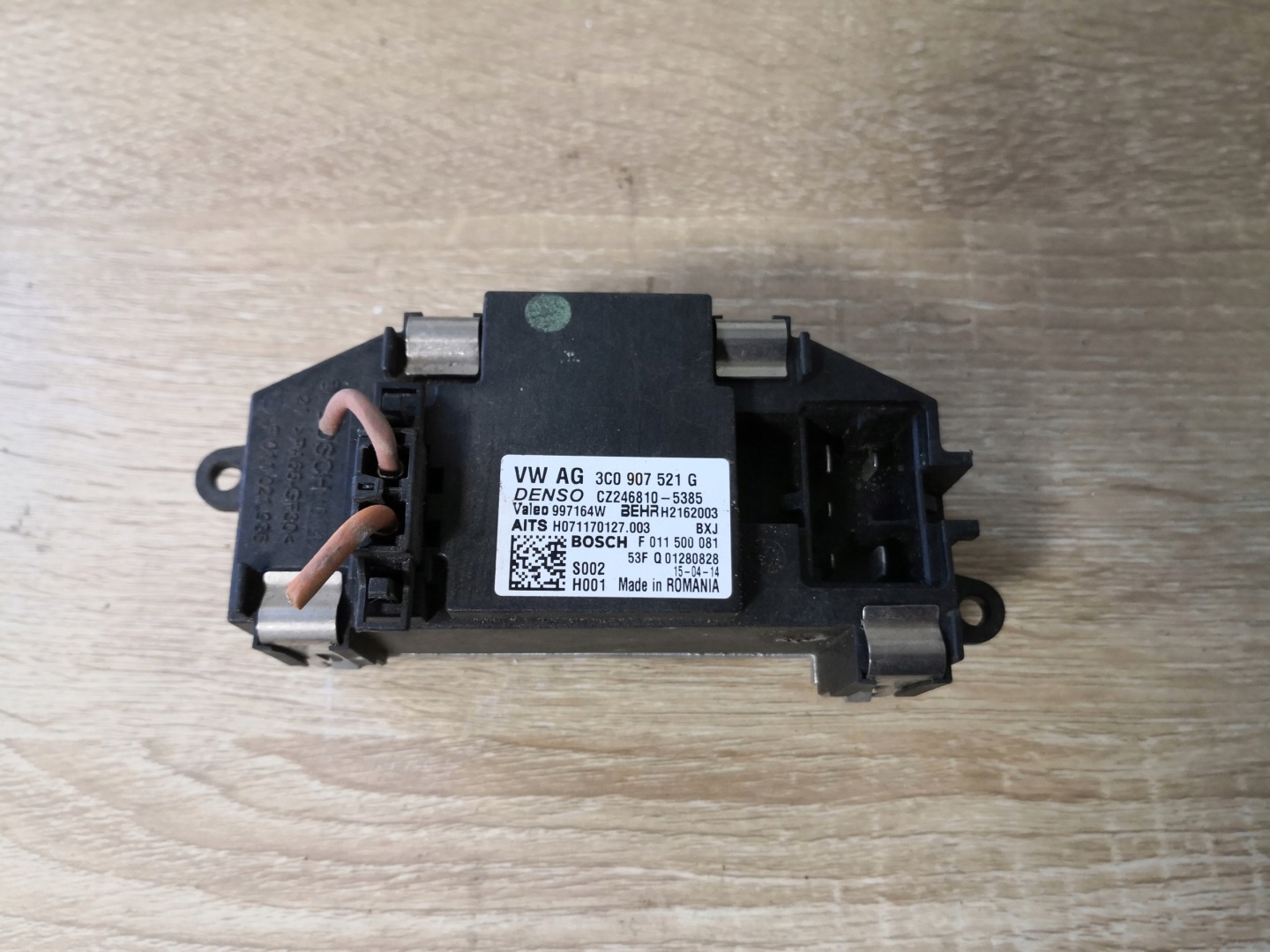 gebläsewiderstand VW SKODA AUDI 3C0907521G
