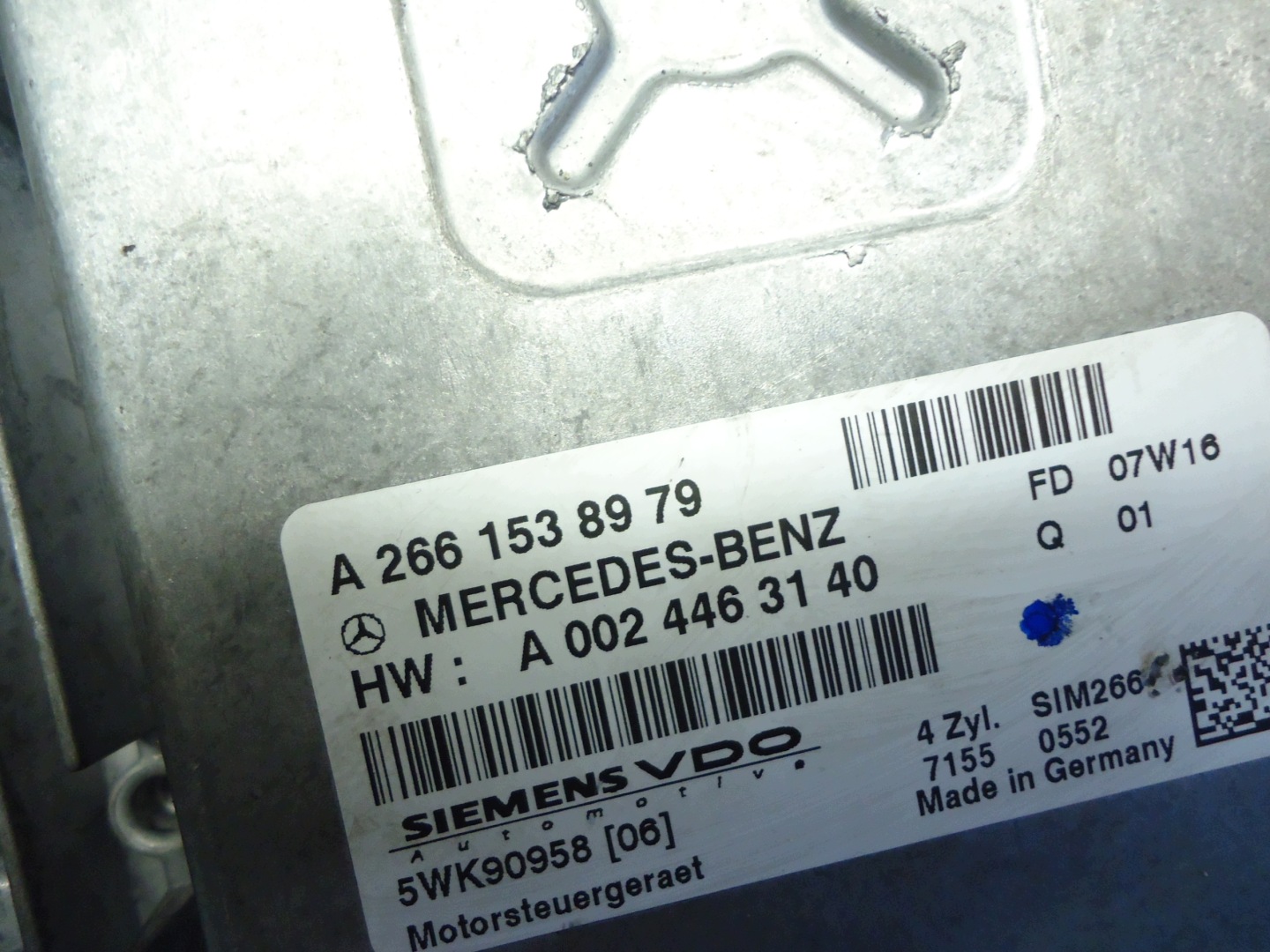 MERCEDES A W169 1.5 computer control unit A2661538979