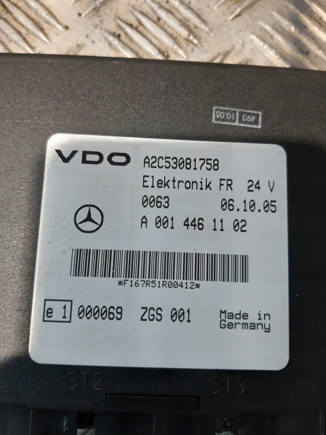 control unit FR 24V MERCEDES CITARO VDO A0014461102