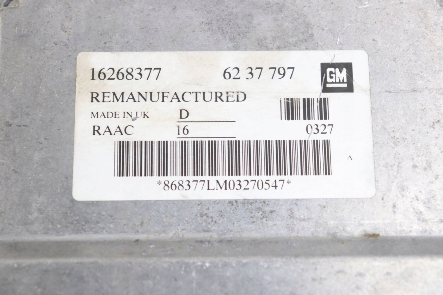 OPEL ASTRA G II module control unit of the engine 1.6B 6237797 16268377