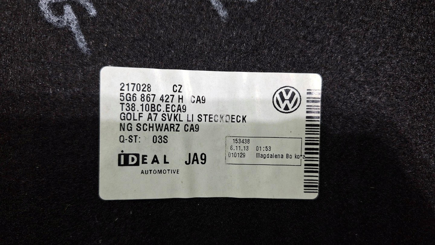 boot upholstery left 5G6867427H VW GOLF VII