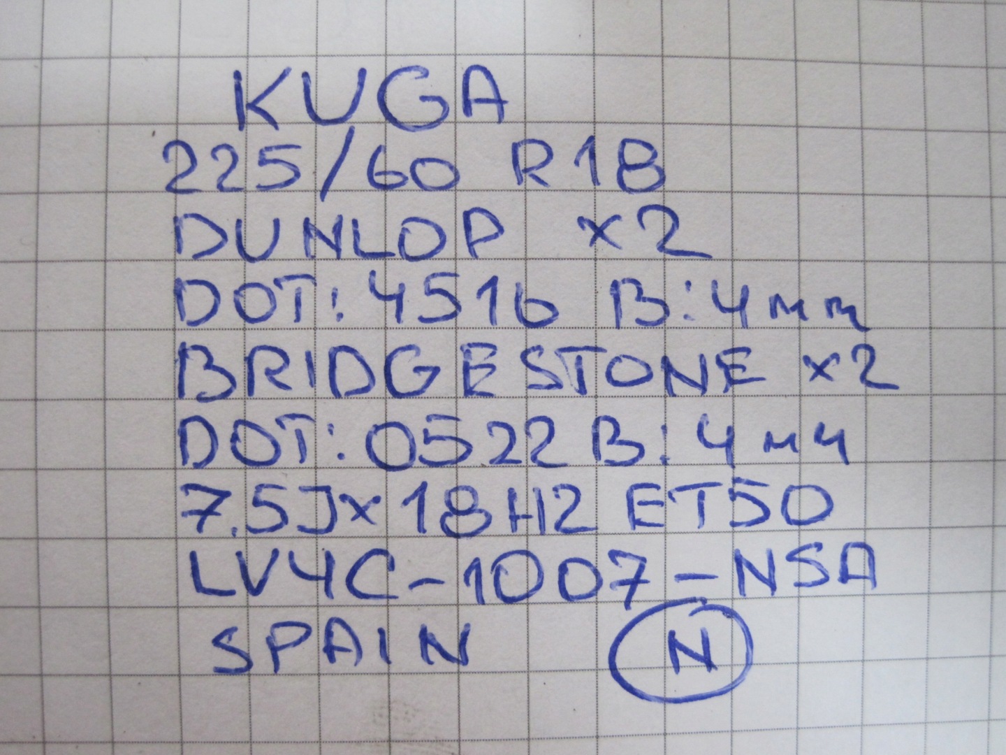 wheels discs tyres Ford Kuga MK R18 16r