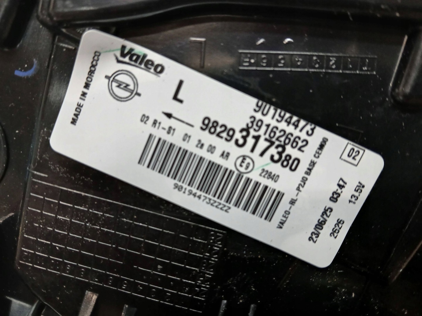 light rear part left OPEL CORSA F 9829317380