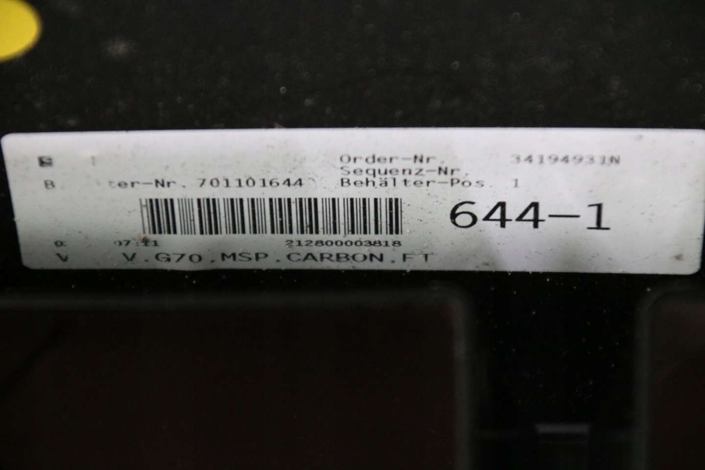 BMW 7 G70 i7 m-packet complete bumper front front 416 CARBONSCHWARZ
