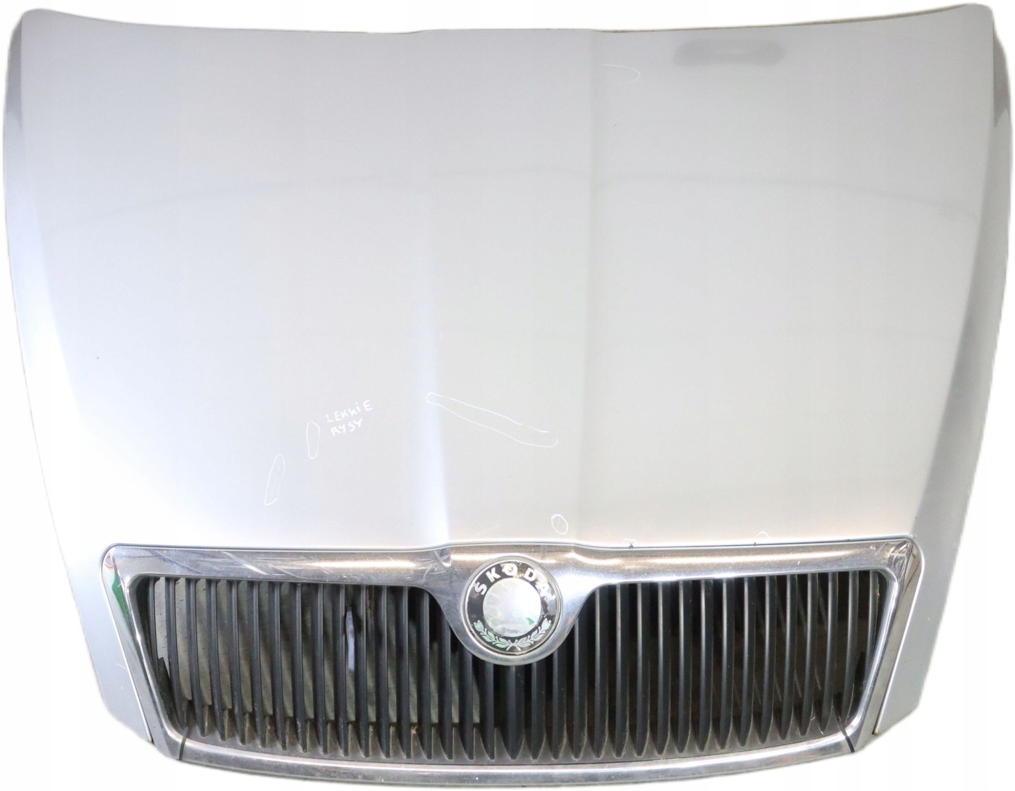 SKODA OCTAVIA II 2 bonnet front engine housing cover SREBRNA grill