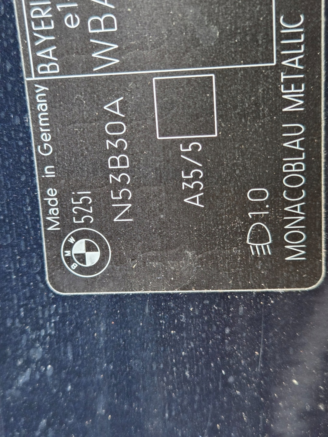 Tür rechts hinten BMW E61 A35/5 MONACOBLAU