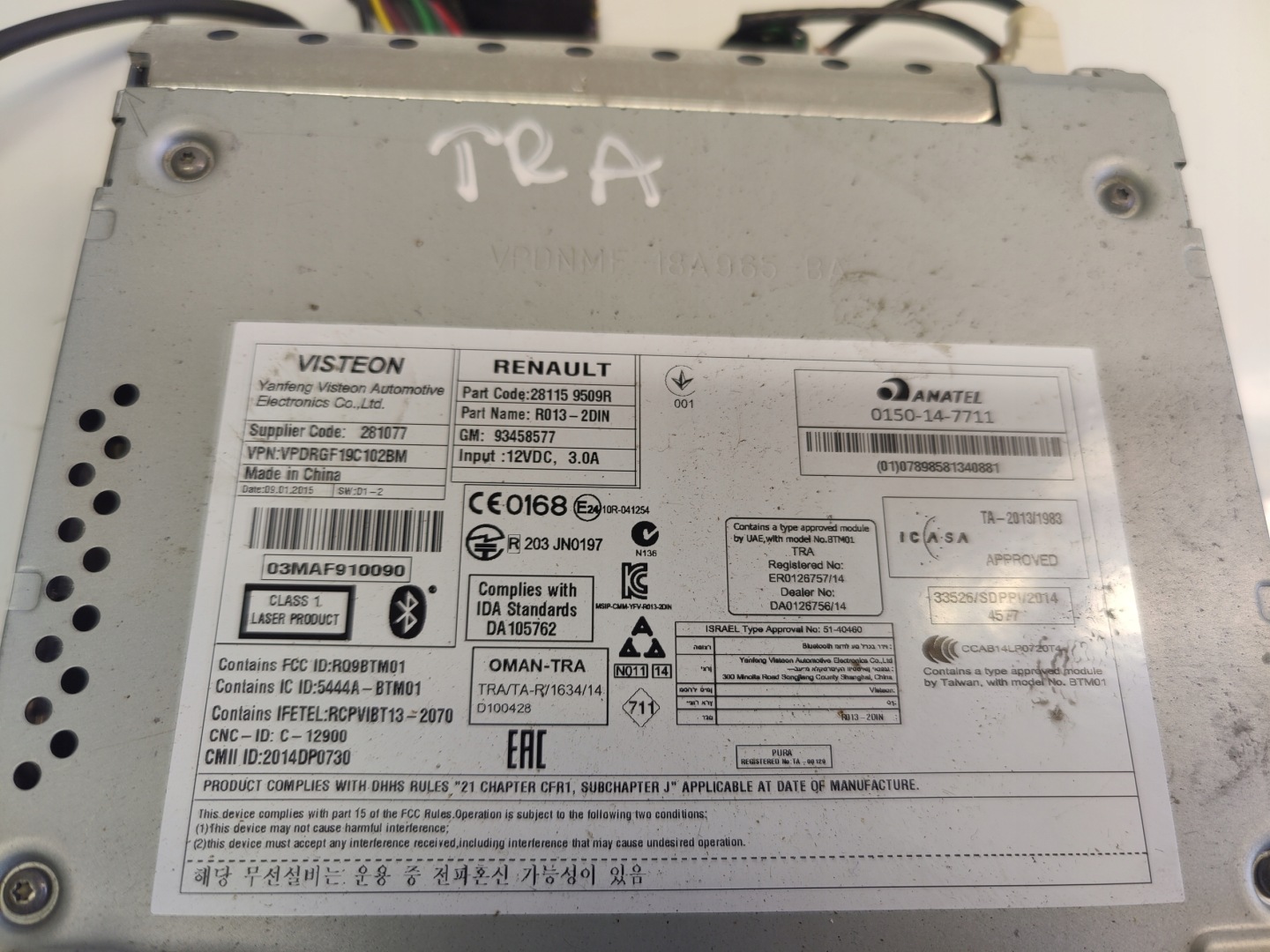 RENAULT TRAFIC III RADIO CD INSTRUKCJA 281159509R