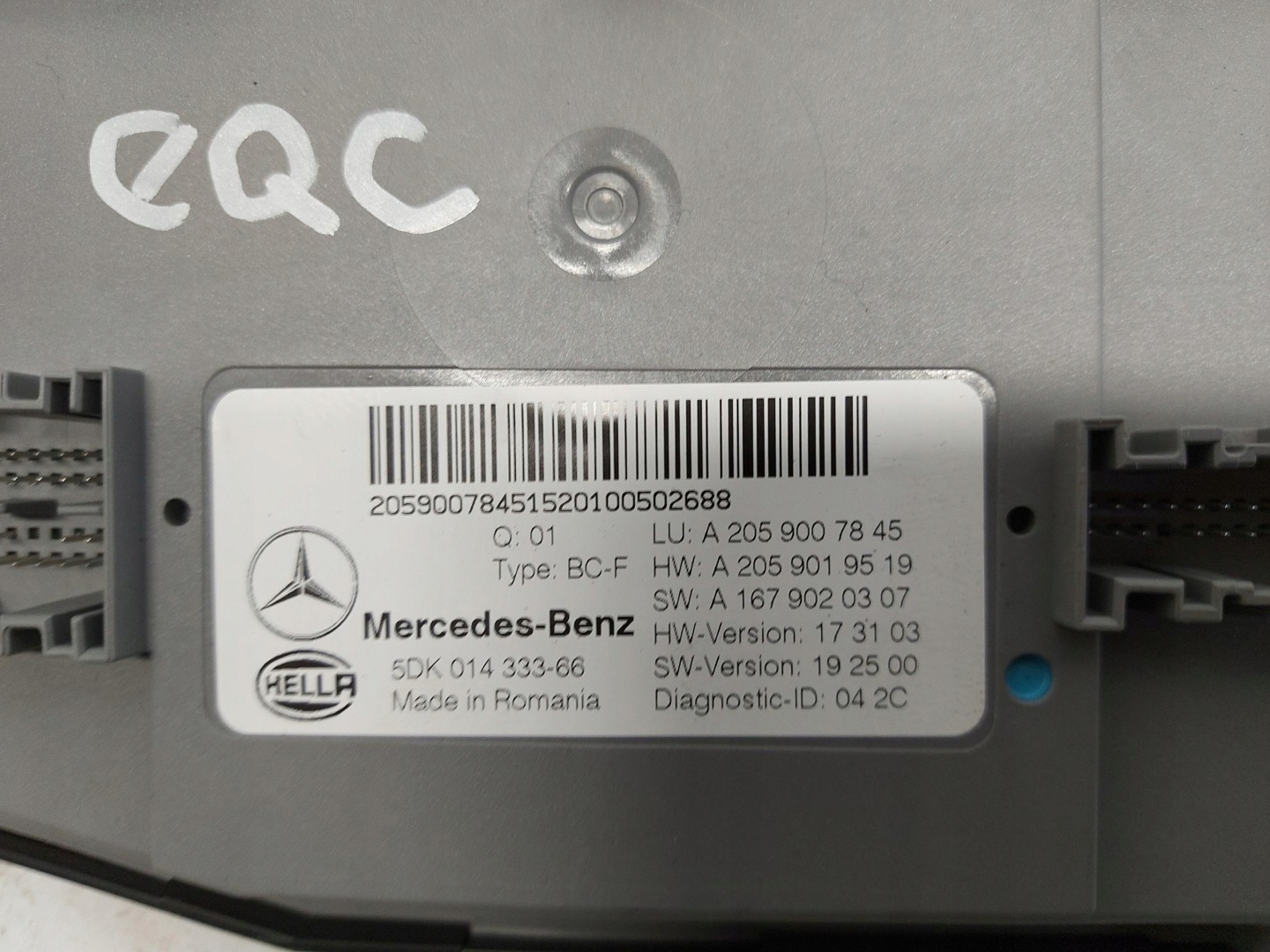 Mercedes EQC 400 W293 module control unit SAM A2059007845