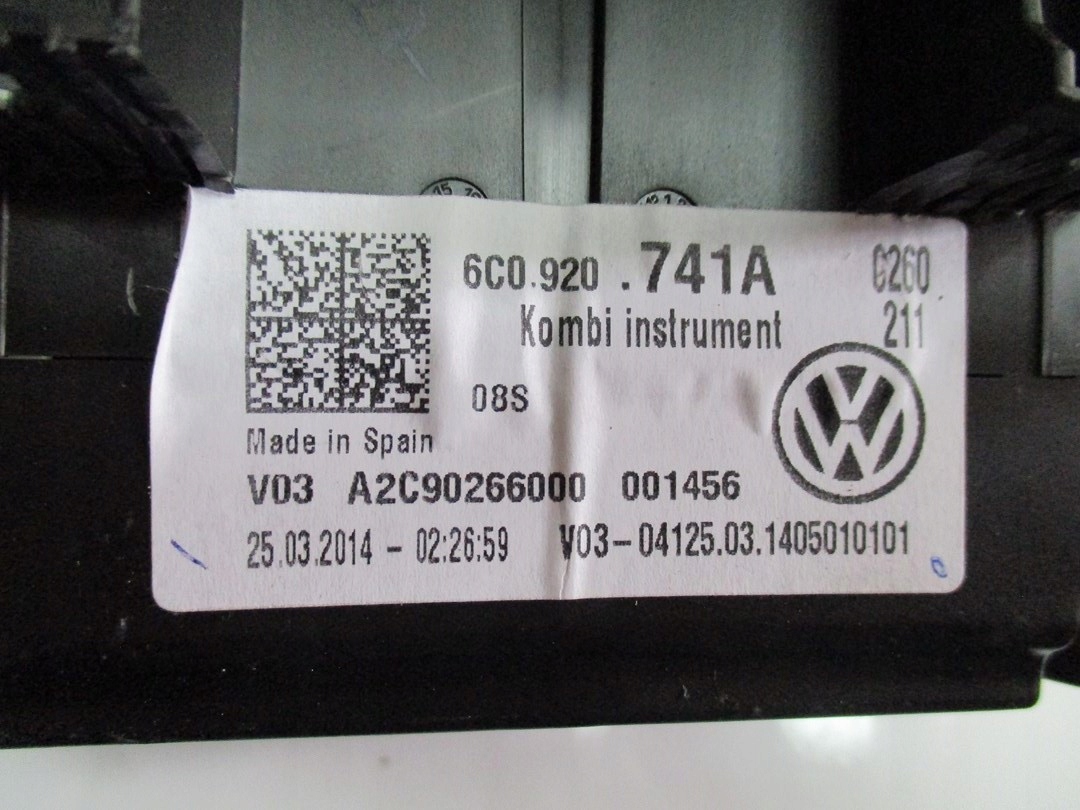 budíky budiky Vw Polo 6C 6C0920741A
