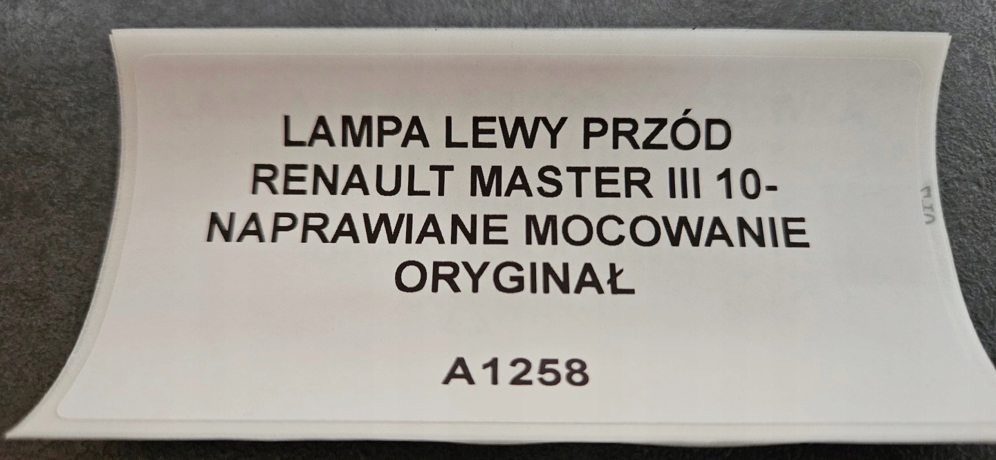 light left front RENAULT MASTER III 10- original