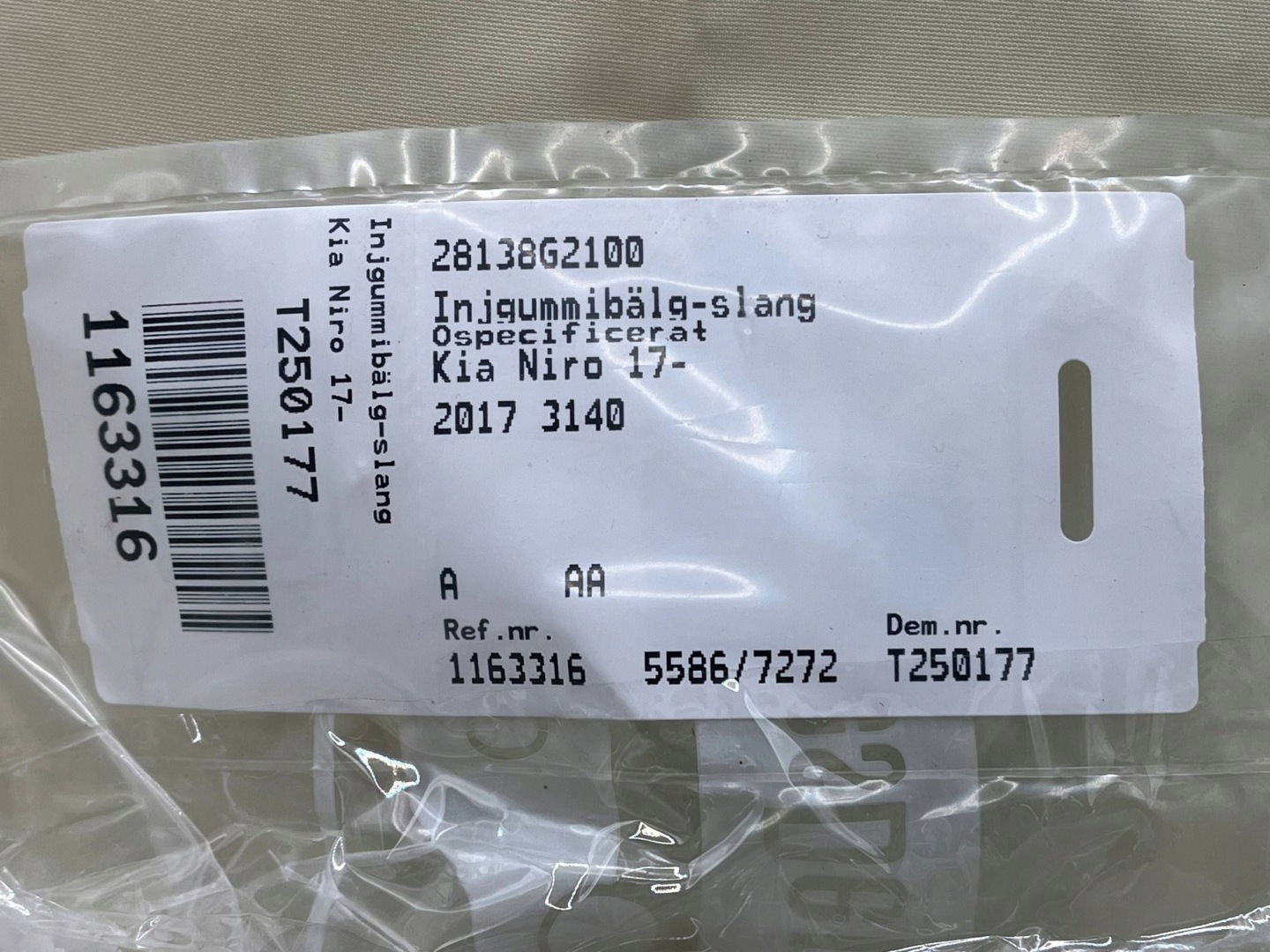 KIA Niro pipe dolotowa 2019 28138G2100 !J