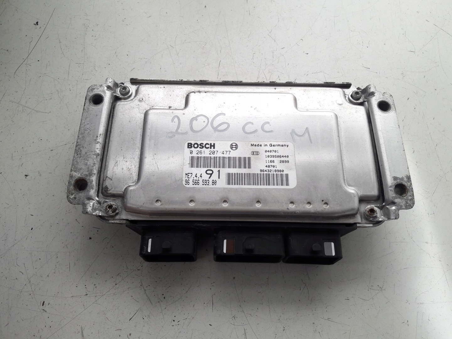 control unit of the engine 9656659380 Peugeot 206 CC