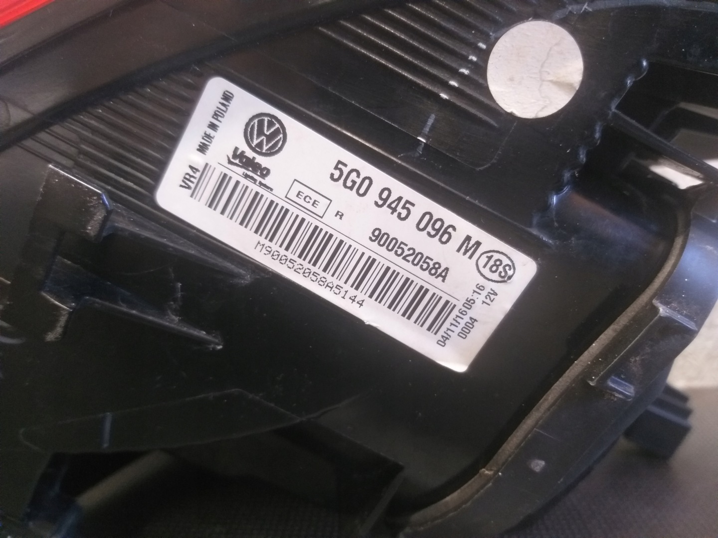 LIGHT REAR PART RIGHT VW GOLF VII 7 HB 5G0945096M 5G0945094AC