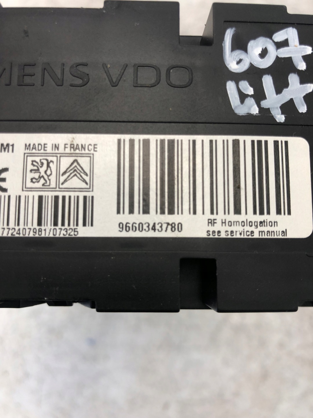 modulo ECU PEUGEOT 607 LIFT 9660343780