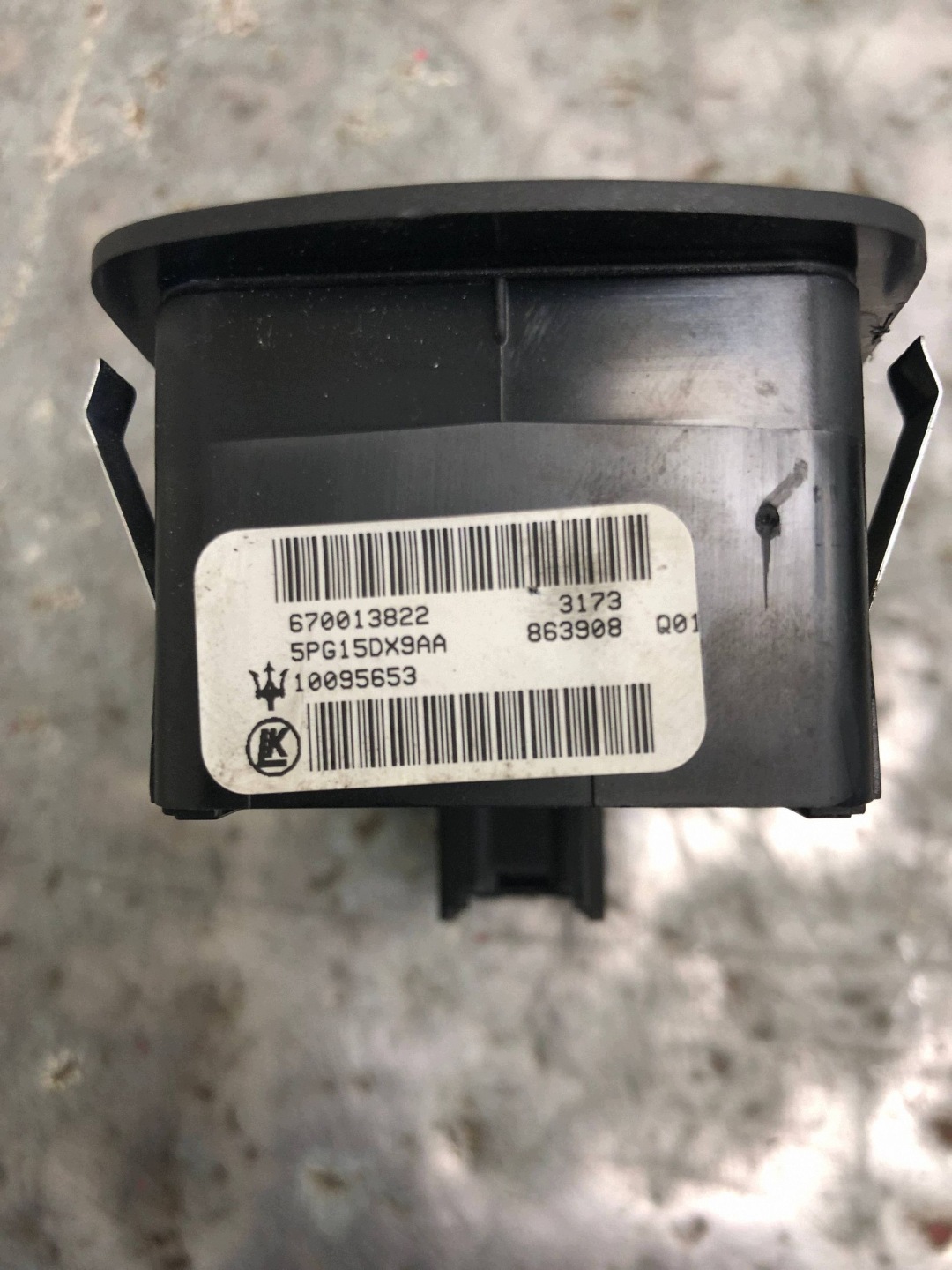 window control switch right front MASERATI QUATTROPORTE VI 670013822