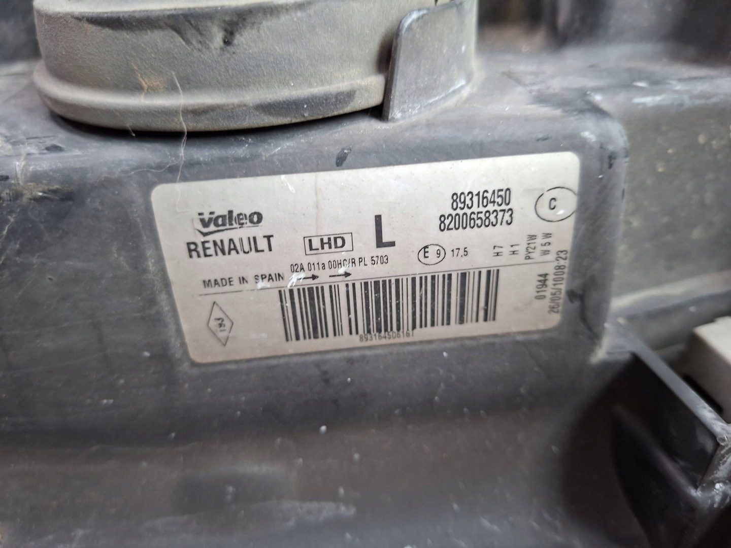 light left front 8200658373 RENAULT MODUS LIFT 2008