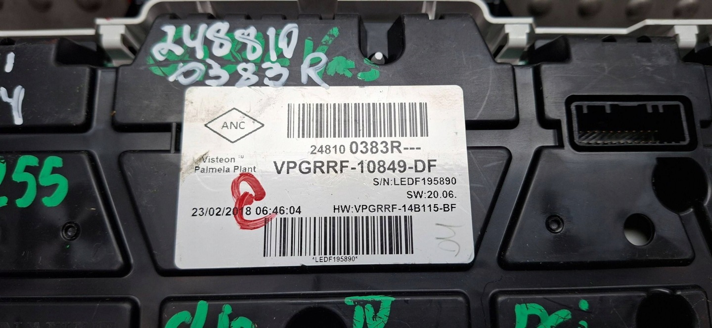 dials 248100383R RENAULT CLIO IV LIFT 1.5 DCI 2016