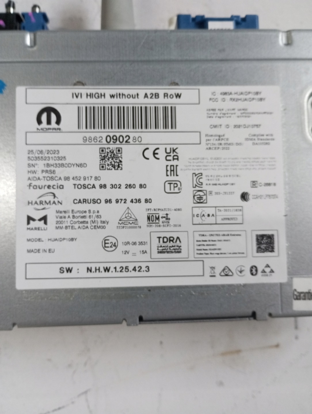 module RADIA navigation devices PEUGEOT 308 T10 9862090280