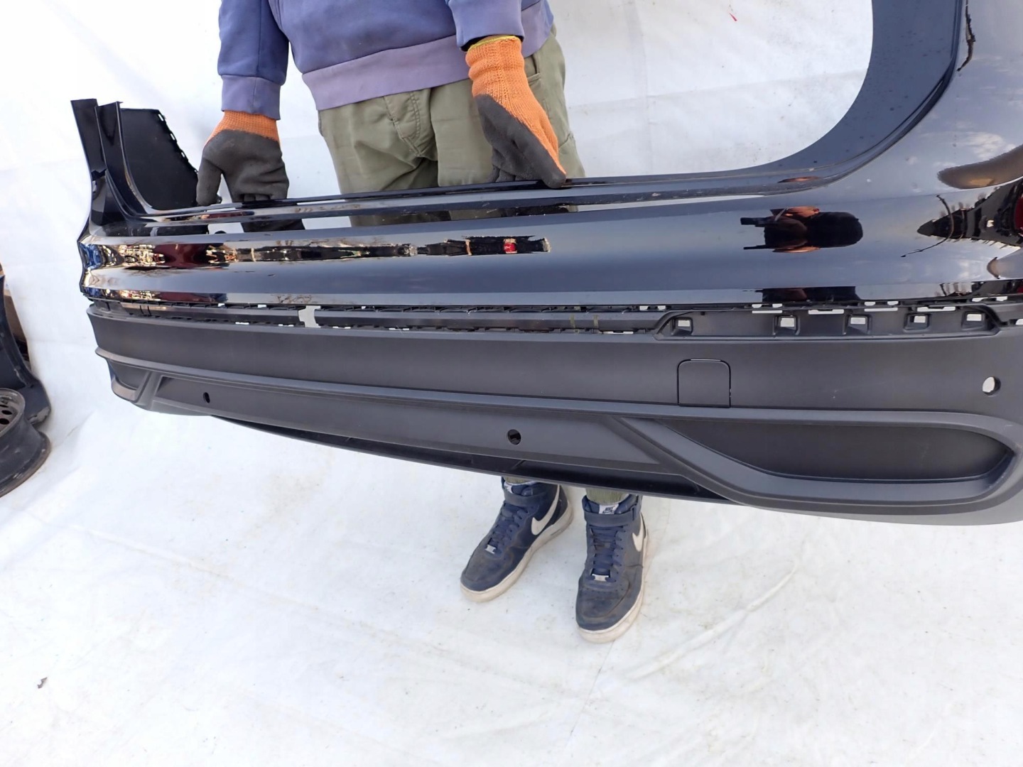 VW TIGUAN II 2 LIFT 20- bumper rear part rear 4XPDC