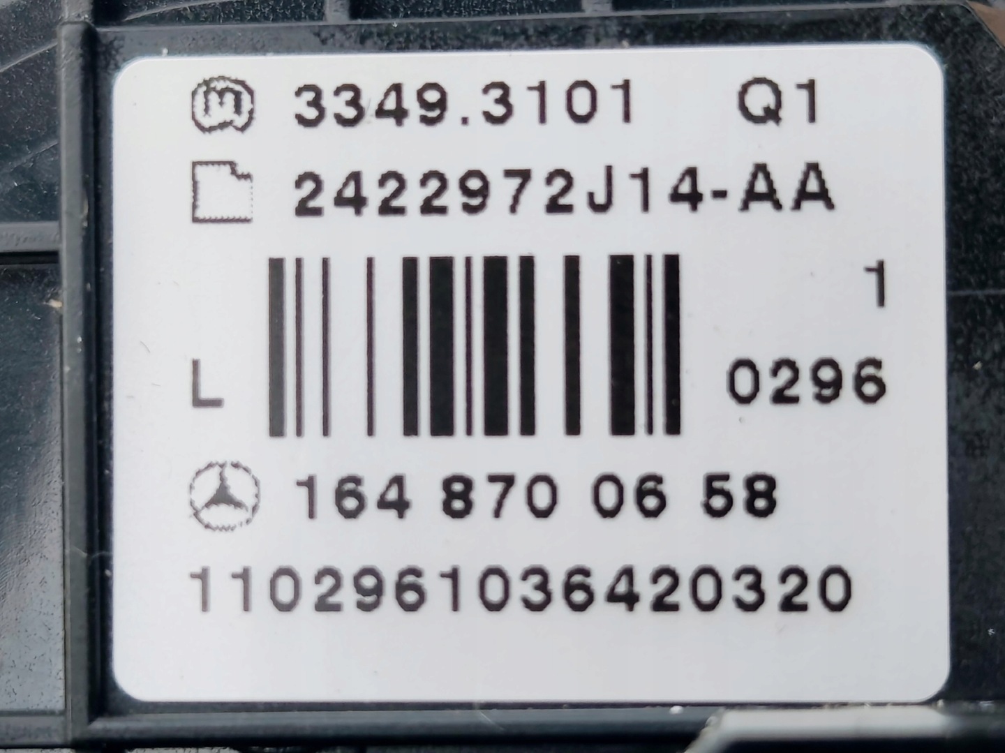 MERCEDES-BENZ ML W164 button switch MULTIFUNKCJA A1648700658