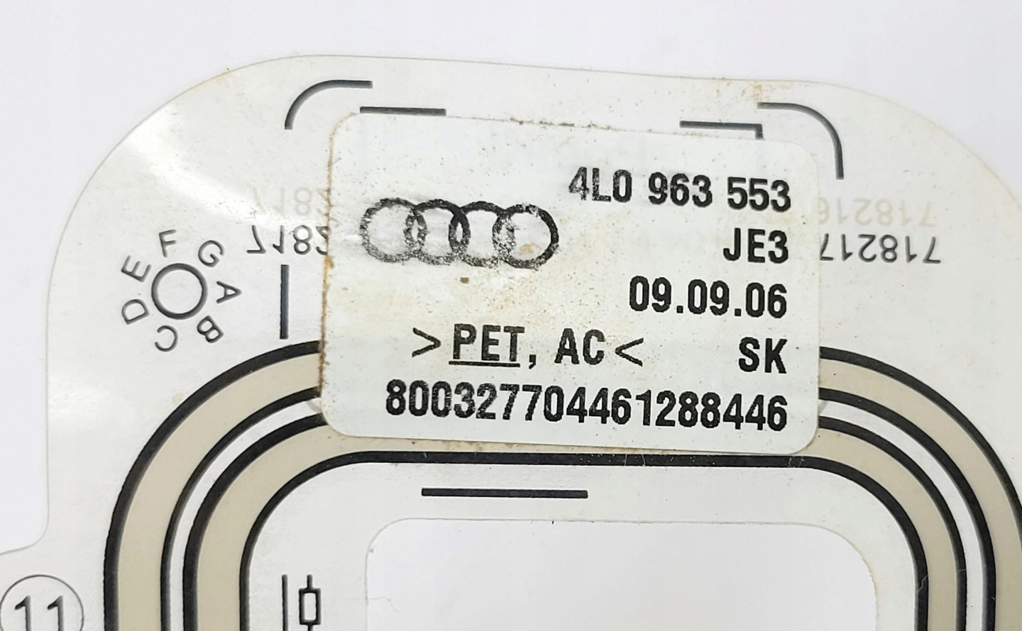AUDI Q7 4L and sensor MATY seat NACISKU SENSOR 4L0963553 front