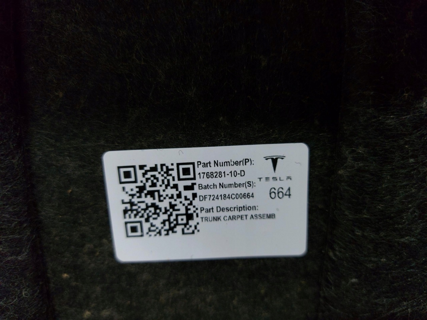TESLA MODEL 3 LIFT 2024 HIGHLAND floor car carpet boot