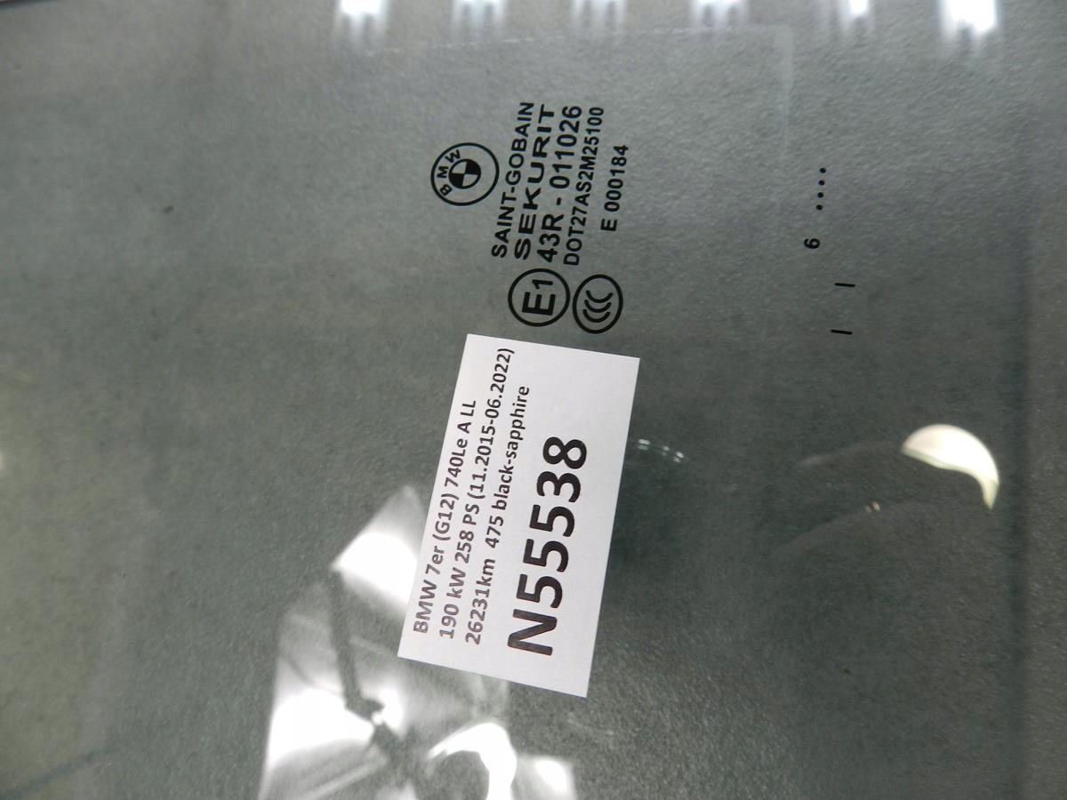 BMW 7 G12 window right rear part 2016