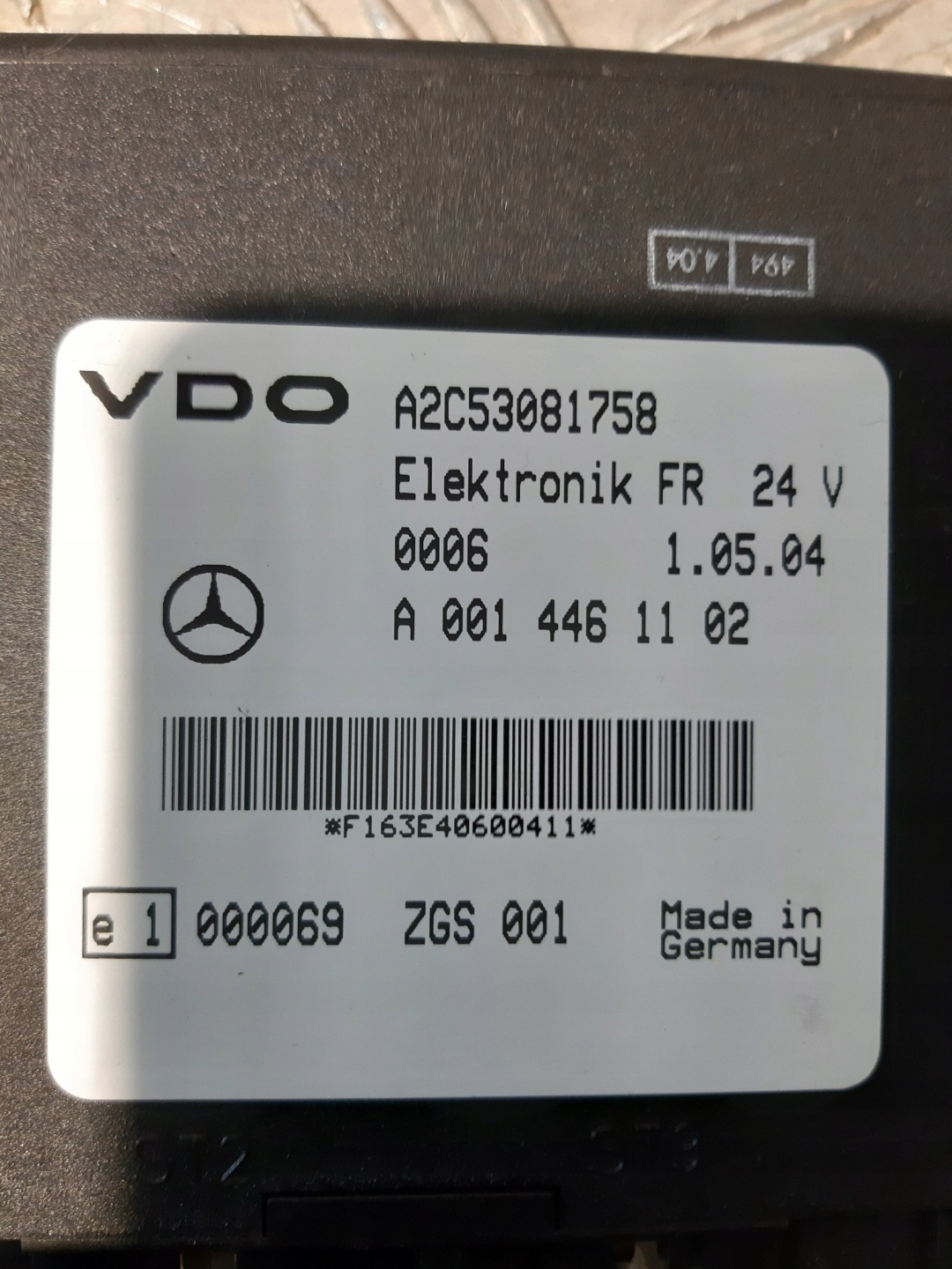control unit MERCEDES CITARO A0014461102