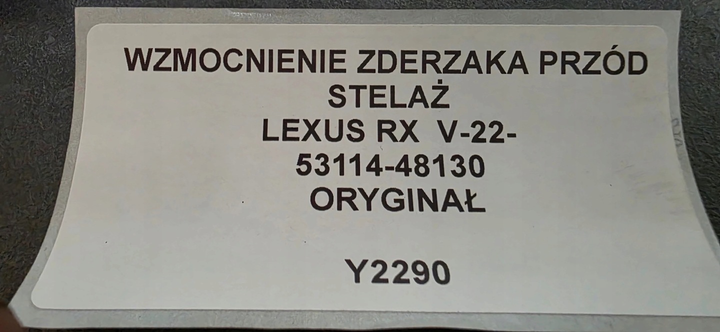 Traversa Supporto Paraurti Anteriore LEXUS RX V 22- Originale 53114-48130