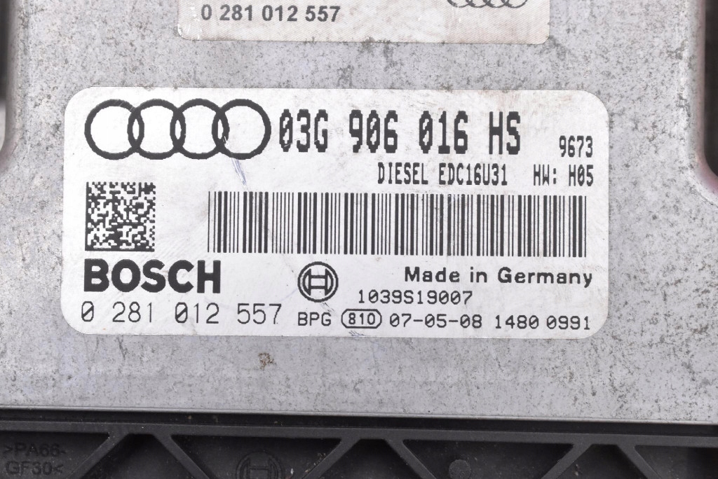 control unit computer of the engine 03G906016HS AUDI A6 C6 2.0 TDI 140 KM 04-08