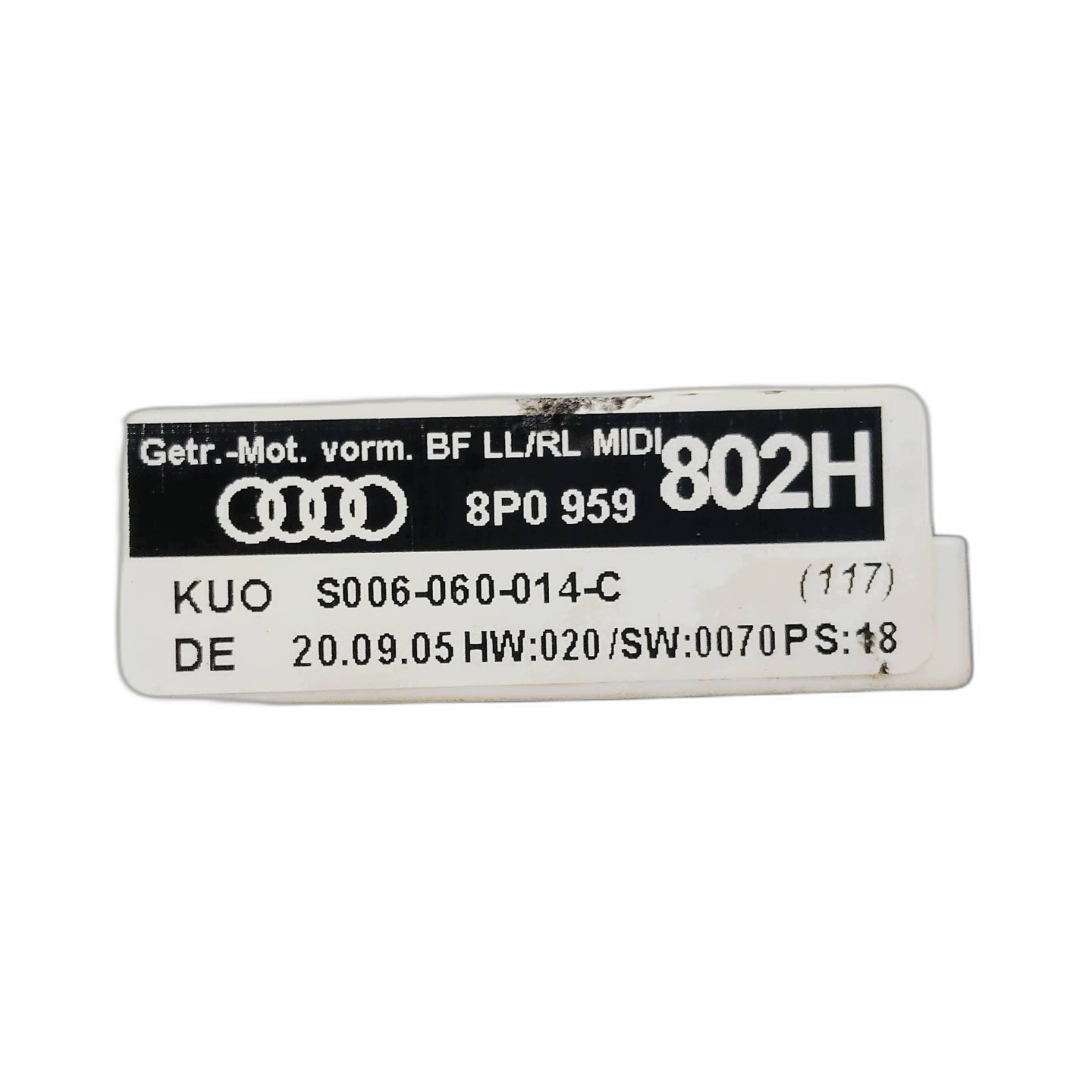 mini motor windows right front Audi A3 8P 3D 1.9 TDI 8P0959802H