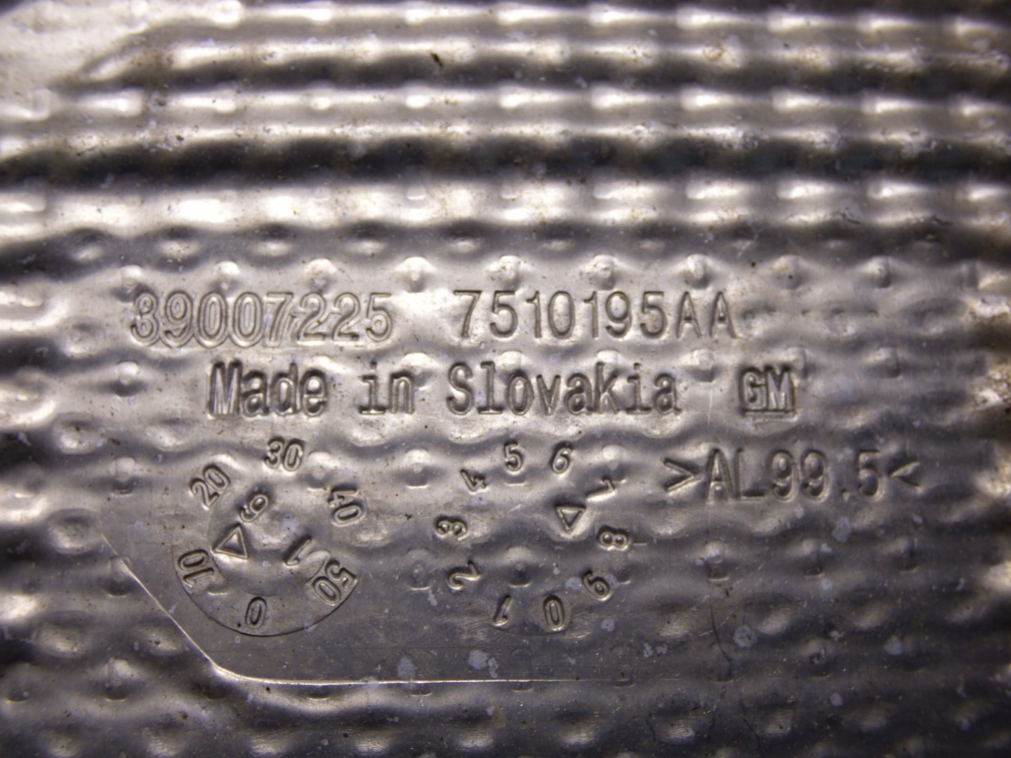 Blende Abdeckung termiczna 39007225 OPEL ASTRA K V