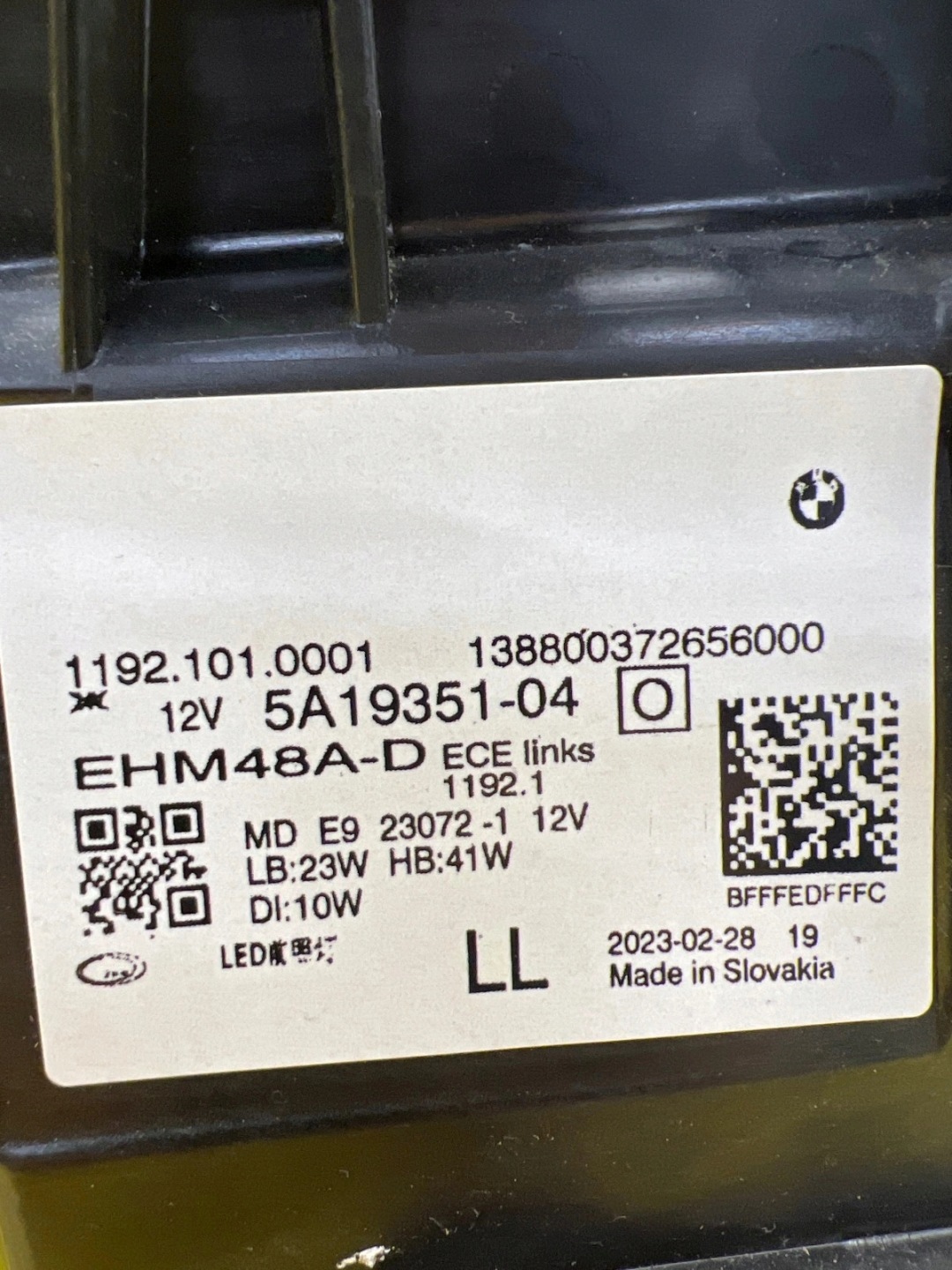 light left BMW 4 G22 G23 G26 Full Led 5A19351-04