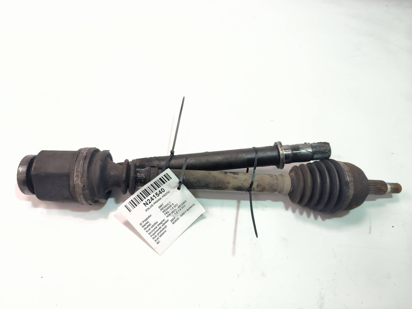 semi-axis right front RENAULT MEGANE II