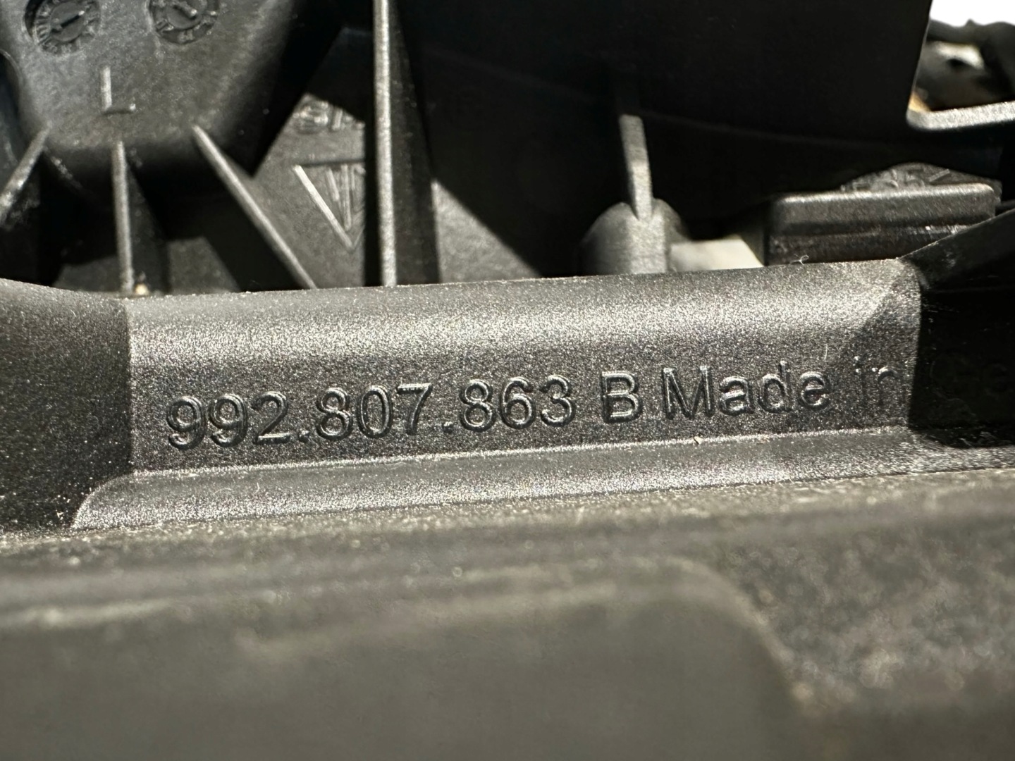 PORSCHE 911 992 Console Support plaque Pare choc Support LH 992807863B