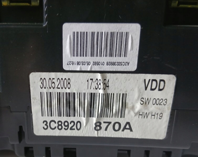 dials dials PASSAT CC 2.0TDI 3C8920870A