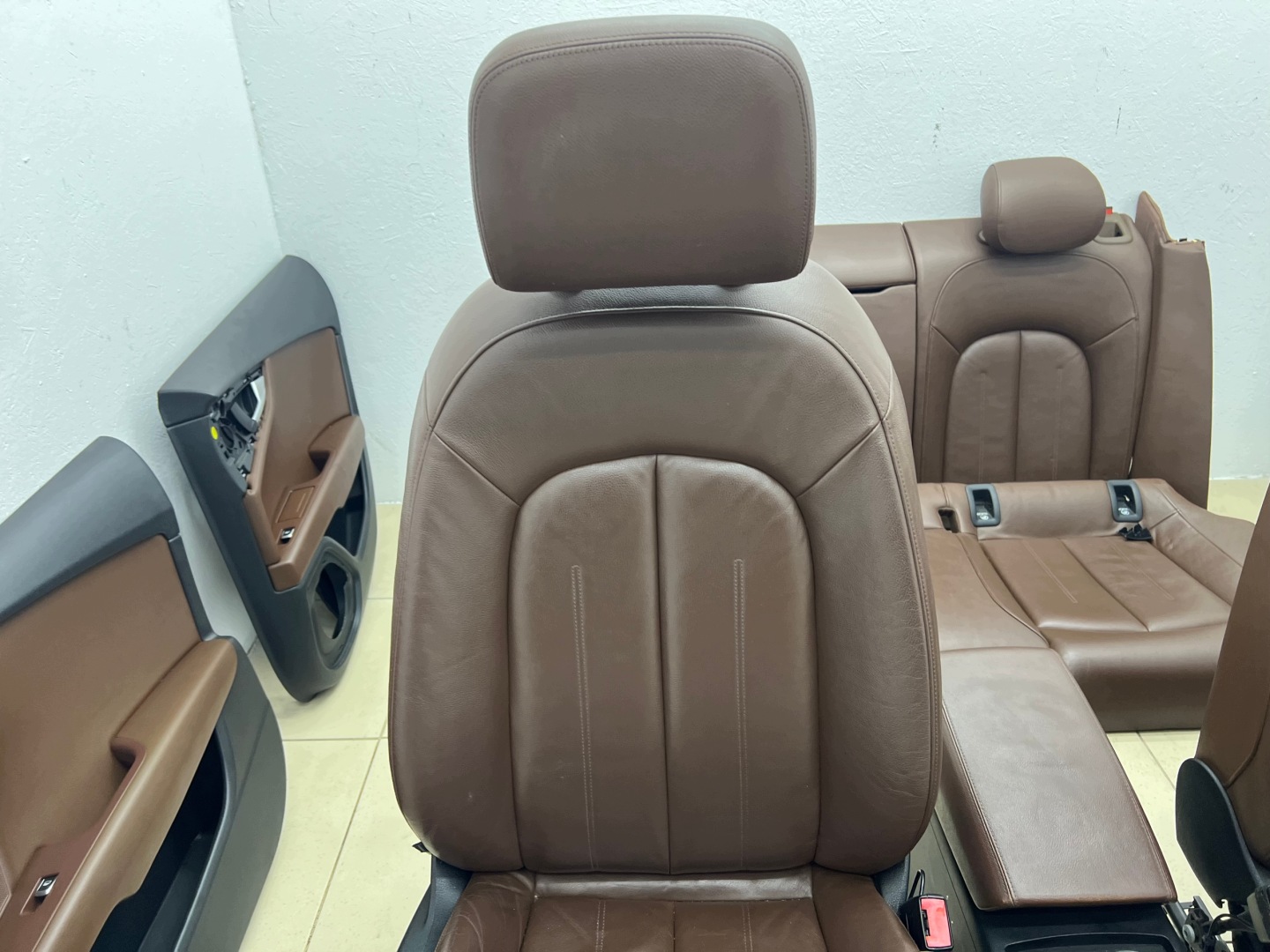 AUDI A7 C7 4G 10-14 seats side KOMPLET leather BRAZOWE GRZANE